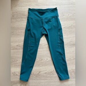 Old Navy Teal High-Waisted Elevate Mesh-Trim 7/8-Length Leggings Size L